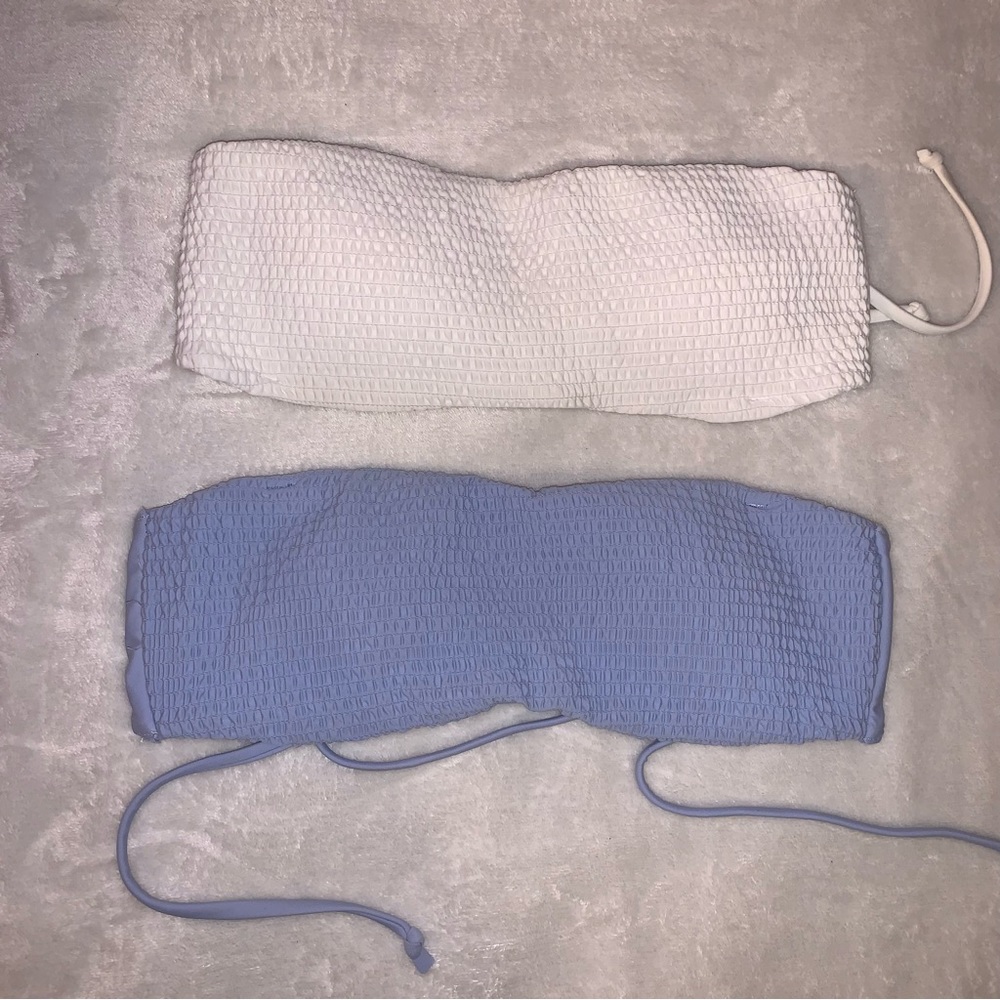 Hollister Swim Bikini Top Smocked Bandeau Bundle - Small